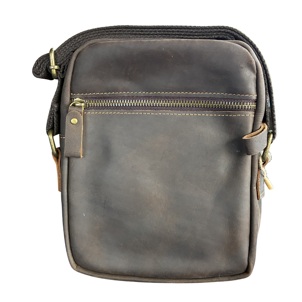 Vivace Sling Bag: COFFEE BROWN Genuine Leather with Adjustable Strap