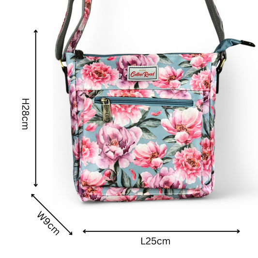 BLUE FLORAL Cotton Road PVC Sling Bag