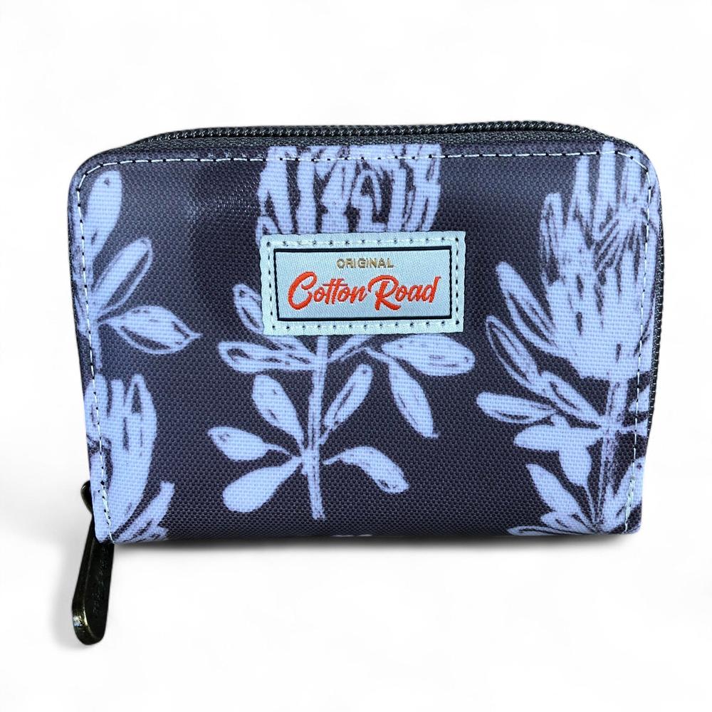 BROWN PVC Cotton Road Card Holder with PROTEA Print