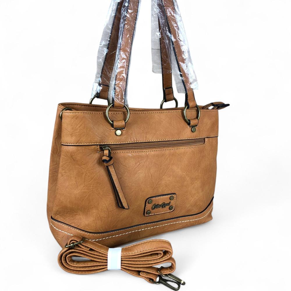 CAMEL Cotton Road PU Leather Handbag with TAG