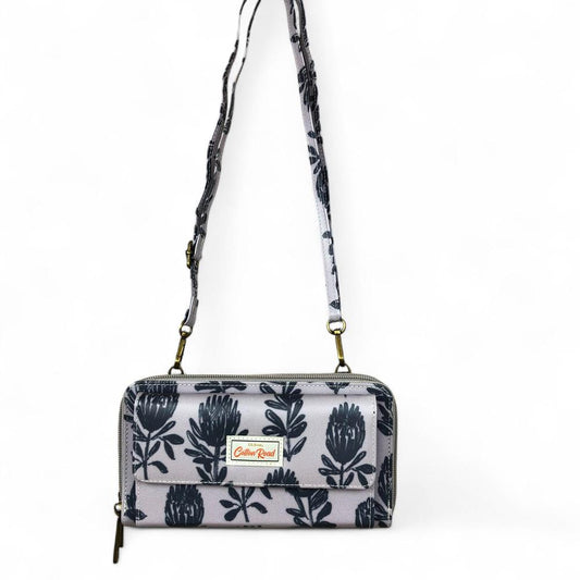 GREY Cotton Road PVC Cellphone Sling Wallet with PROTEA Print