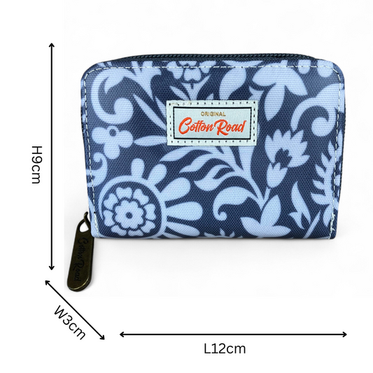 GREY PVC Cotton Road Card Holder with PAISLEY Print