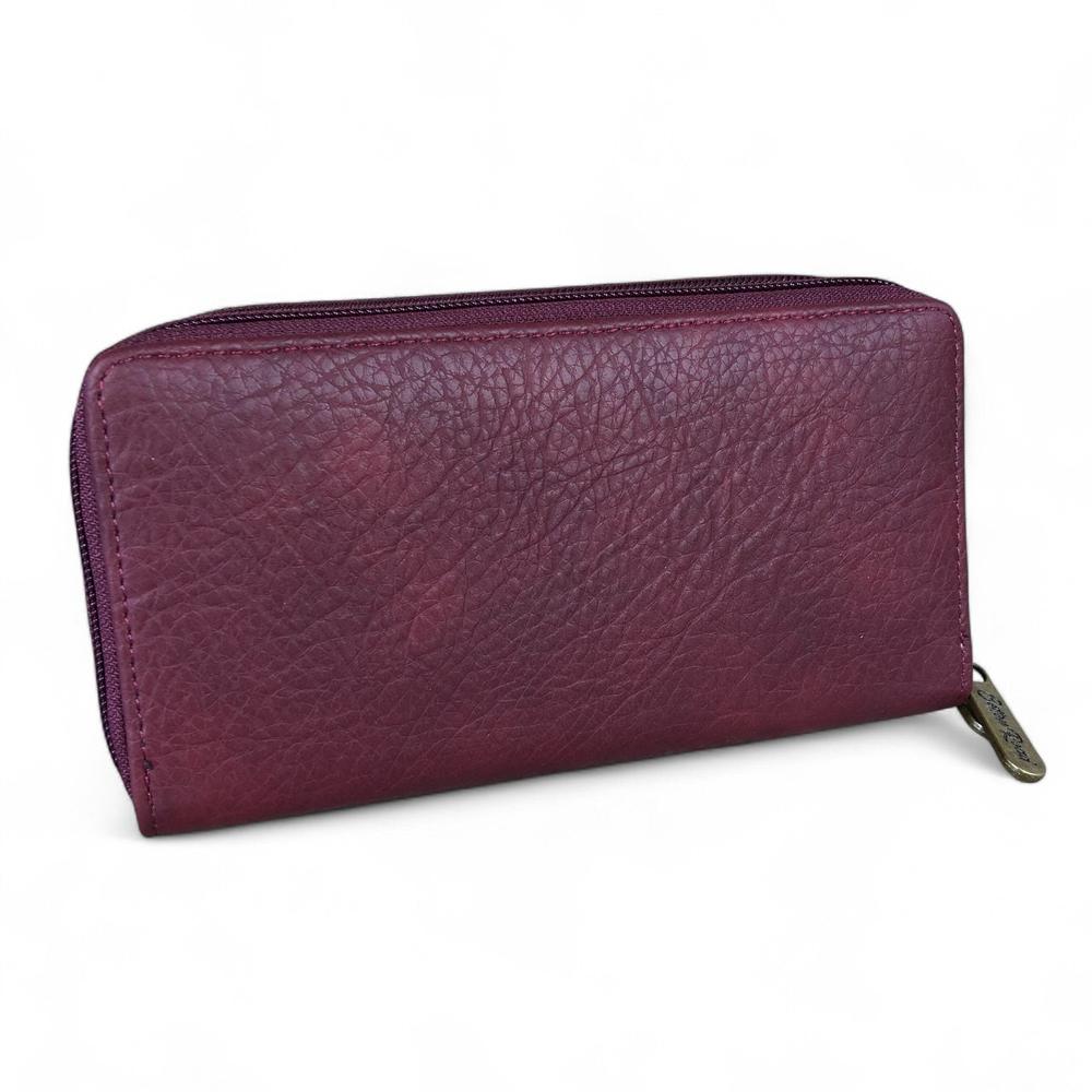 Large MAROON PU LEATHER Cotton Road BRANDED Wallet