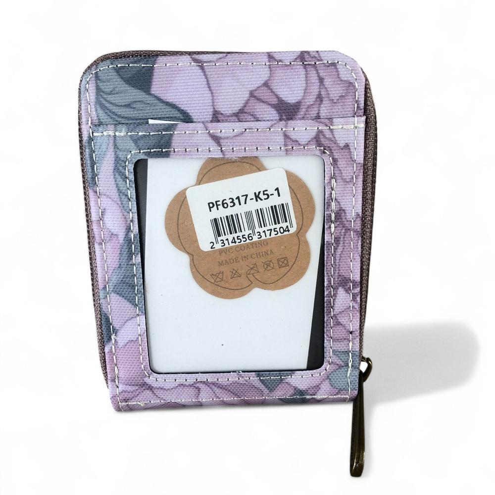 MAUVE FLORAL PVC Cotton Road Card Holder