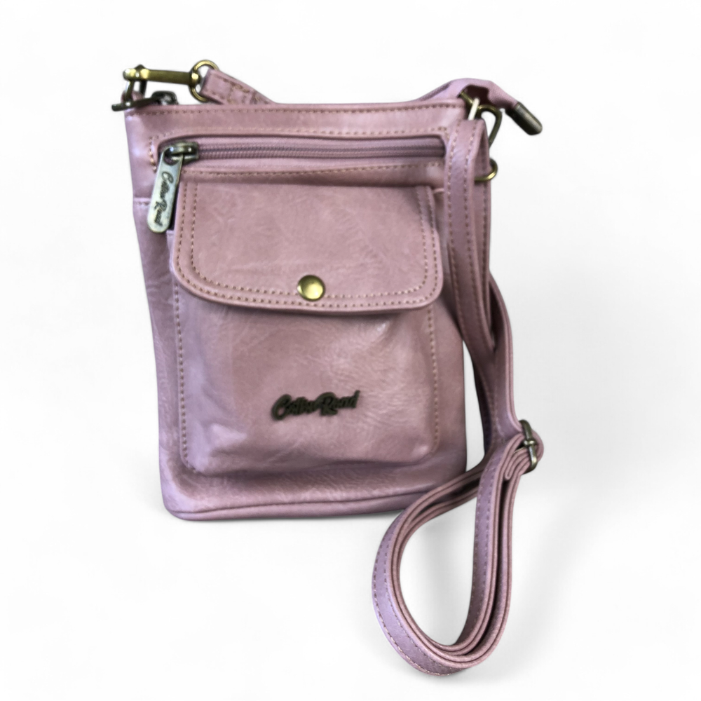PINK PU Leather Cotton Road Mini Sling Bag