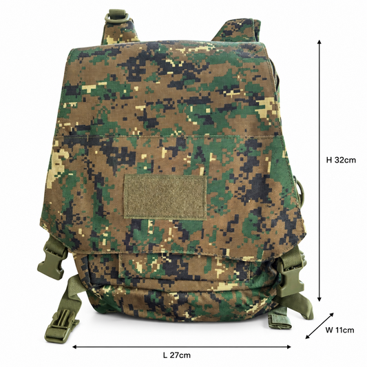 VIVACE BACKPACK: Digital Woodland Camo Canvas Light Backpack SIZE