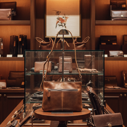 Vivace Sling Bag: Small COFFEE BROWN Genuine Leather Crossbody Bag