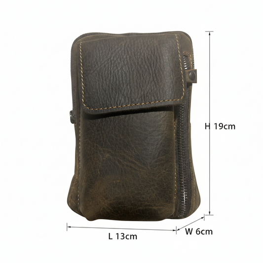 Vivace Mini Sling Bag: CHOCOLATE BROWN Genuine Leather Compact Crossbody with Adjustable Strap