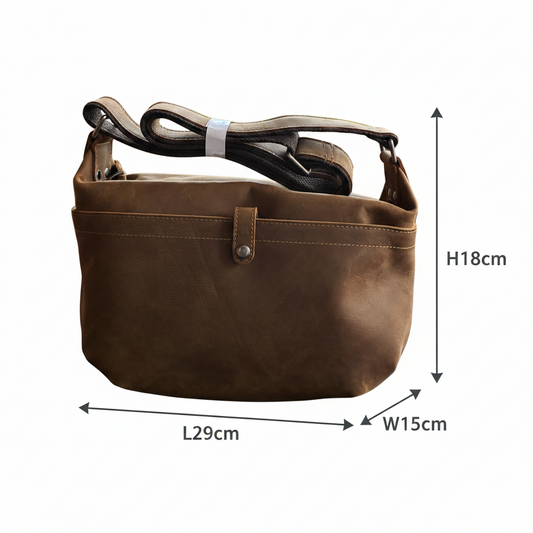 Vivace Sling Bag: DARK BROWN Genuine Leather Crossbody for Discerning Women