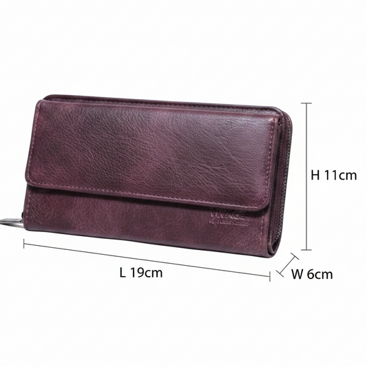Vivace Sling Wallet: BORDEAUX PU Leather Horizontal Cellphone Sling SIZE