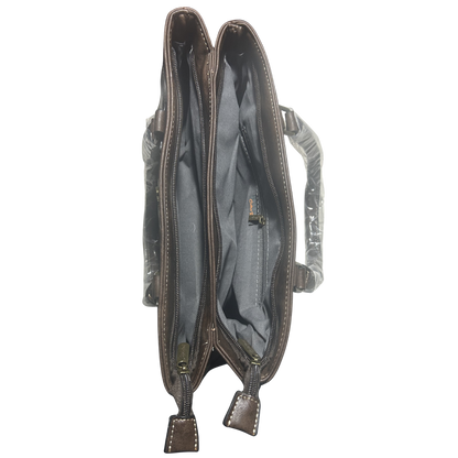 Cotton Road Handbag: Stylish COFFEE BROWN WAXED PU Leather Bag