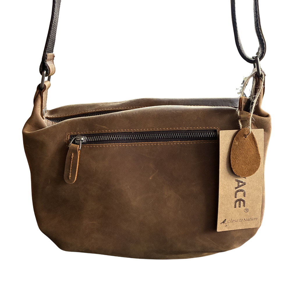 Vivace Sling Bag: DARK BROWN Genuine Leather Crossbody for Discerning Women BACK