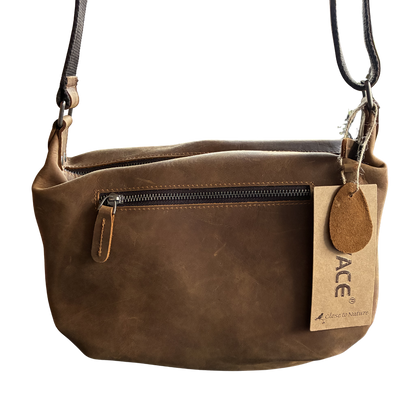 Vivace Sling Bag: DARK BROWN Genuine Leather Crossbody for Discerning Women BACK