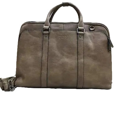 Vivace Laptop Bag: KHAKI BROWN PU Leather Laptop Bag