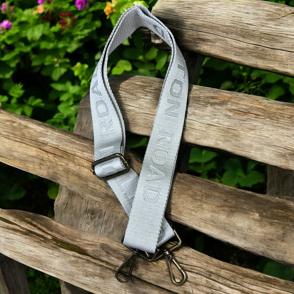 BEIGE BRANDED Cotton Road Canvas Adjustable Bag Strap