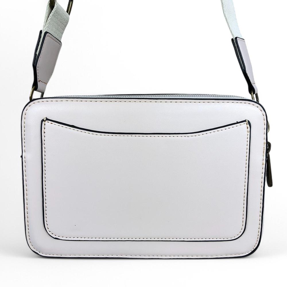 BEIGE PU Leather Cotton Road Sling Bag with FLORAL Panel