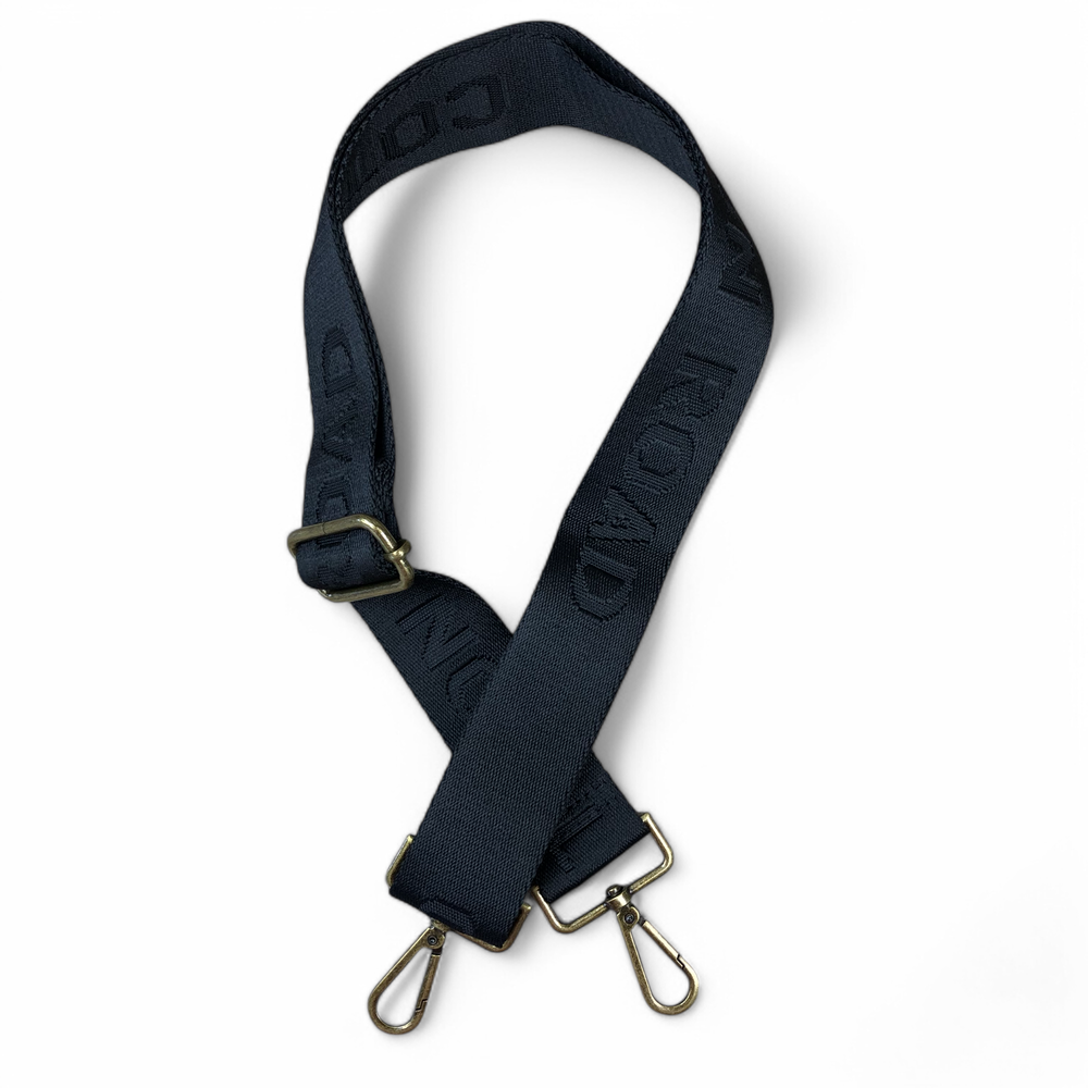 BLACK BRANDED Cotton Road Canvas Adjustable Bag Strap crossed