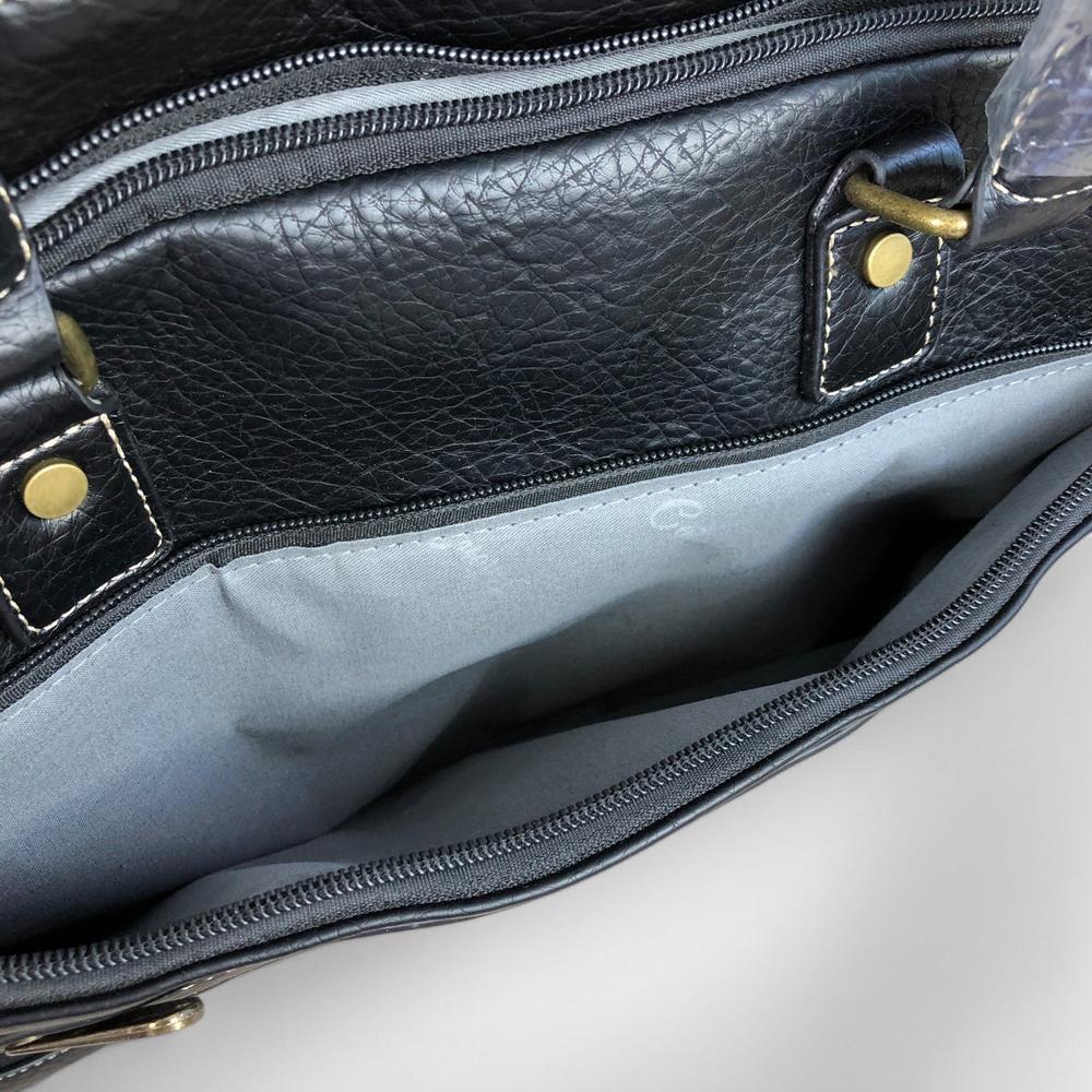 BLACK BRANDED Cotton Road PU Leather Laptop Bag