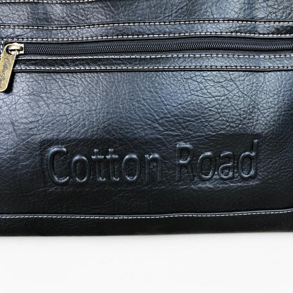 BLACK BRANDED Cotton Road PU Leather Laptop Bag