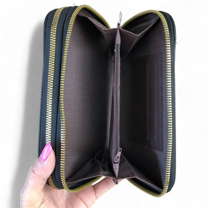 BLACK Cotton Road PU Leather Cellphone Sling Wallet