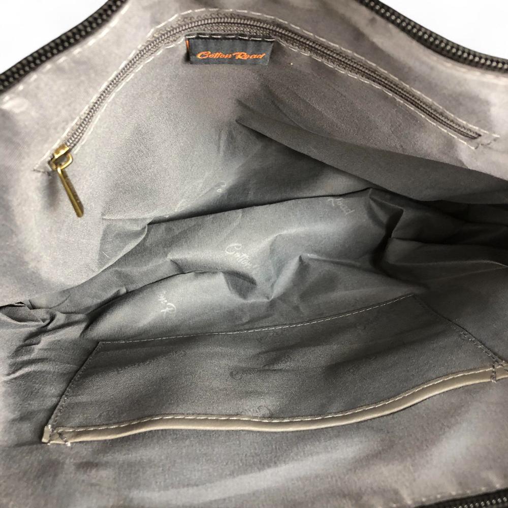 BLACK Cotton Road PU Leather Handbag with EMBROIDERED detailing