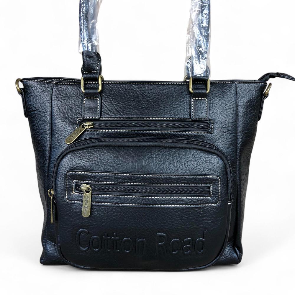 BLACK PU Leather Cotton Road BRANDED Handbag