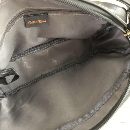 BLACK PU Leather Cotton Road Sling Bag