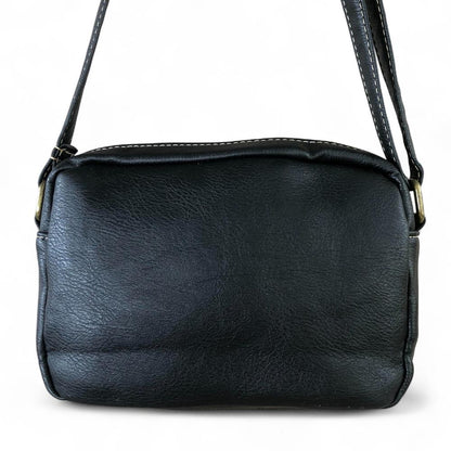 BLACK PU Leather Cotton Road Sling Bag