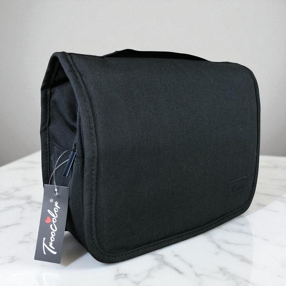 BLACK Troocolor Canvas Hanging Vanity Bag