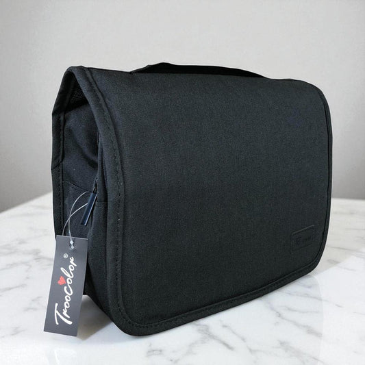 BLACK Troocolor Canvas Hanging Vanity Bag