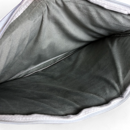 BLUE Canvas BUTTERFLY Cotton Road Laptop Bag with GREY Trim and Matching Sleeve COMBO