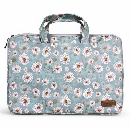 BLUE Cotton Road DAISY PVC Laptop Bag / Carry Sleeve with Padded Inner