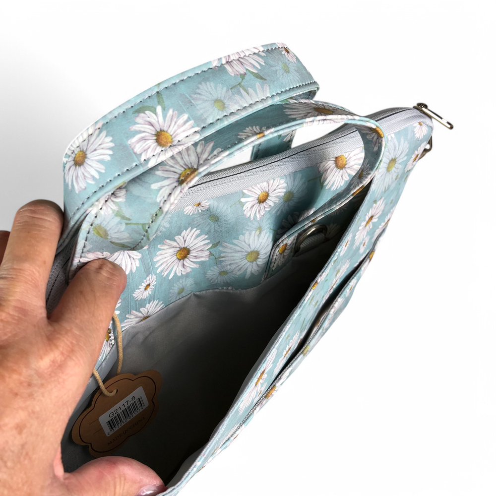 BLUE Cotton Road DAISY PVC Laptop Bag / Carry Sleeve with Padded Inner