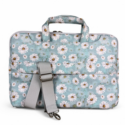 BLUE Cotton Road DAISY PVC Laptop Bag / Carry Sleeve with Padded Inner
