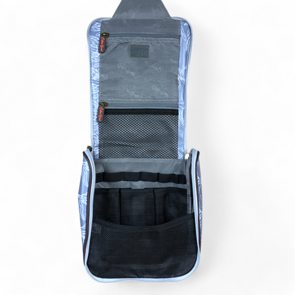 BLUE Cotton Road PVC Hanging Vanity Bag with PROTEAS