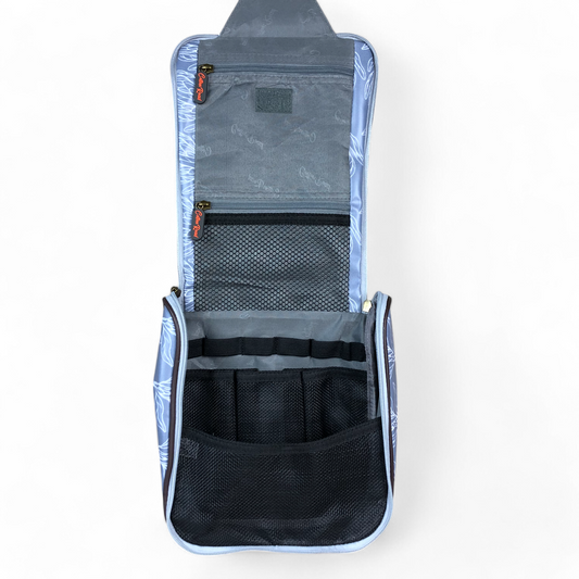 BLUE Cotton Road PVC Hanging Vanity Bag with PROTEAS