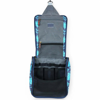 BLUE Cotton Road PVC Hanging Vanity Bag with PROTEAS