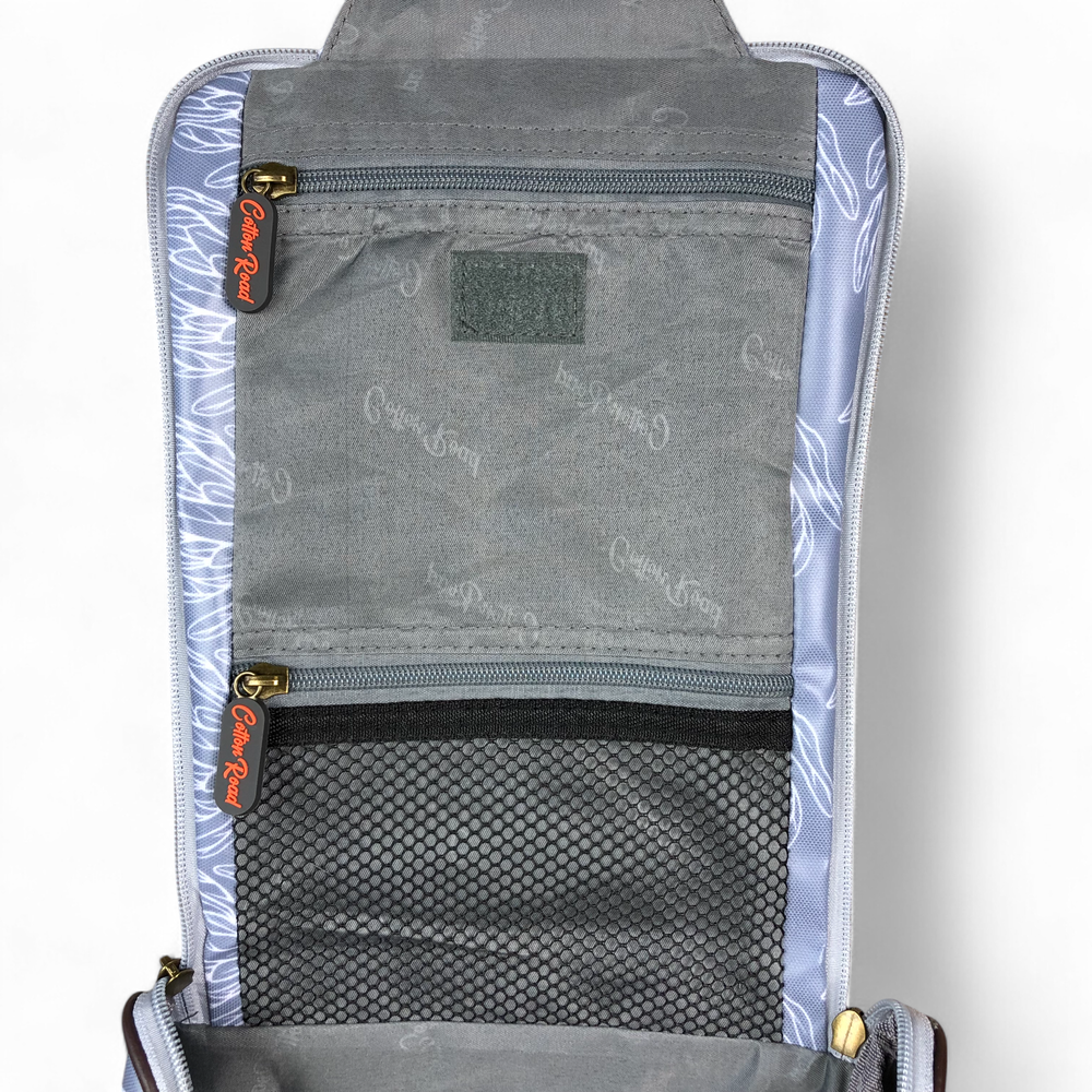 BLUE Cotton Road PVC Hanging Vanity Bag with PROTEAS