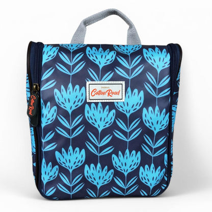 BLUE Cotton Road PVC Hanging Vanity Bag with PROTEAS