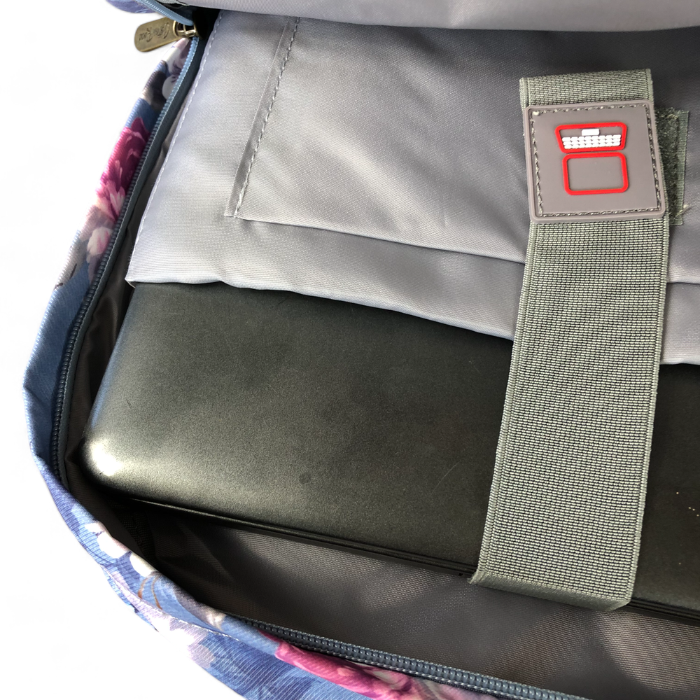 BLUE FLORAL Canvas Cotton Road Backpack