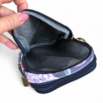 BLUE FLORAL Canvas Mini Cotton Road Sling Bag