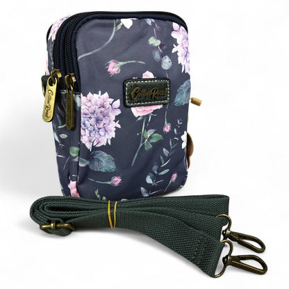 BLUE FLORAL Canvas Mini Cotton Road Sling Bag
