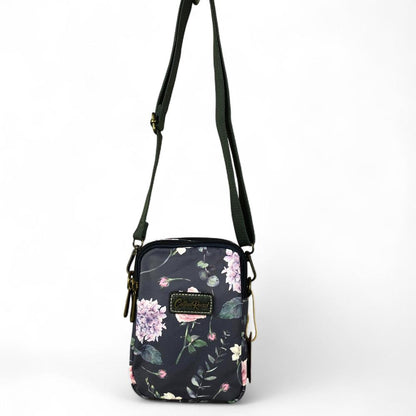 BLUE FLORAL Canvas Mini Cotton Road Sling Bag