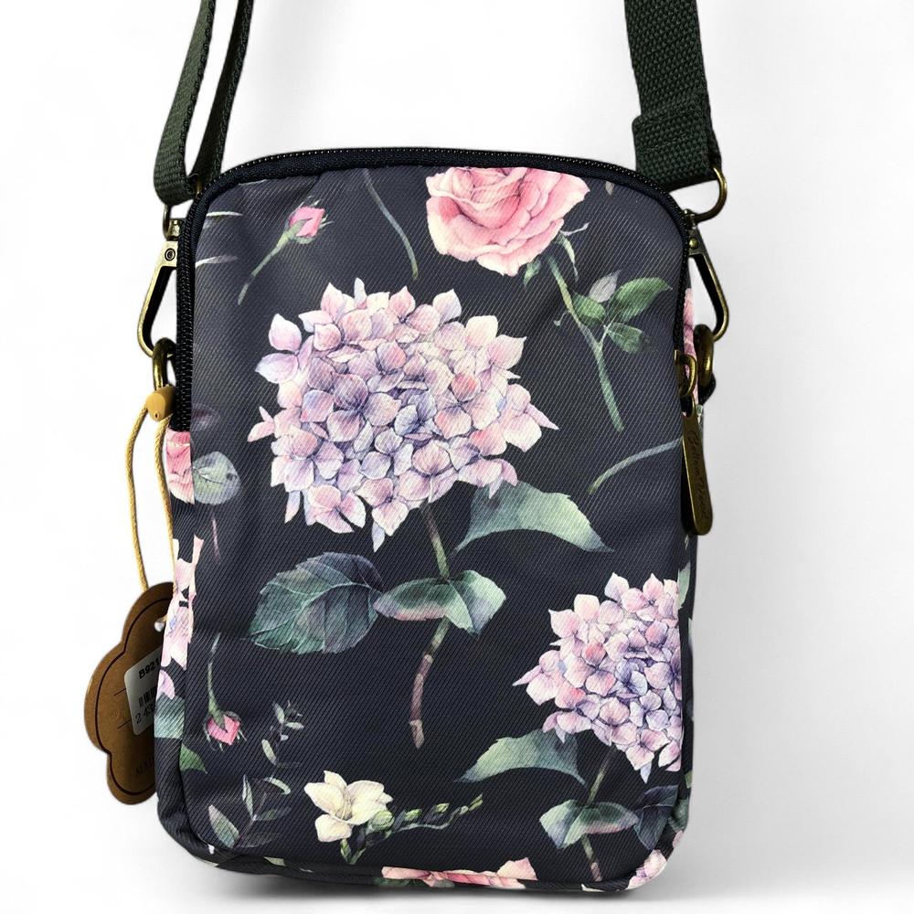 BLUE FLORAL Canvas Mini Cotton Road Sling Bag