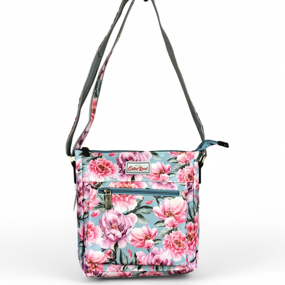 BLUE FLORAL Cotton Road PVC Sling Bag