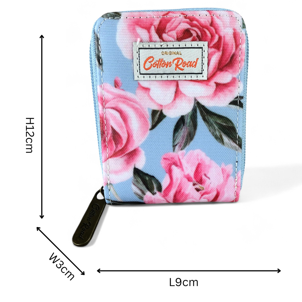 BLUE FLORAL PVC Cotton Road Card Holder