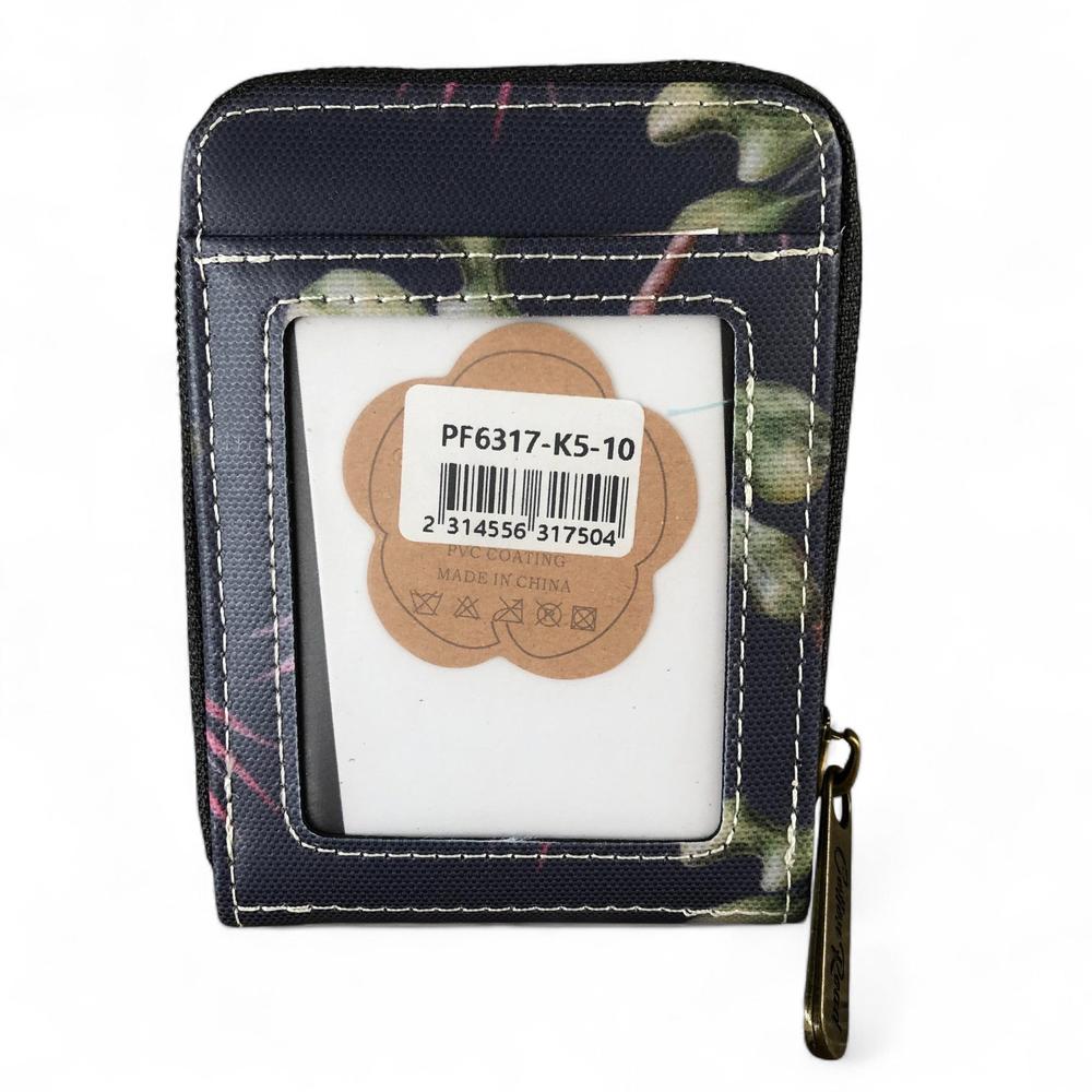 BLUE FLORAL PVC Cotton Road Card Holder