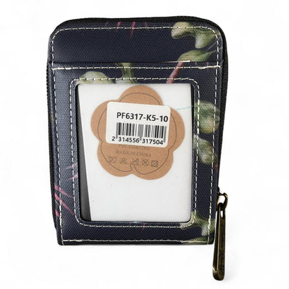 BLUE FLORAL PVC Cotton Road Card Holder