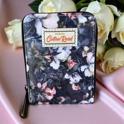 BLUE FLORAL PVC Cotton Road Card Holder