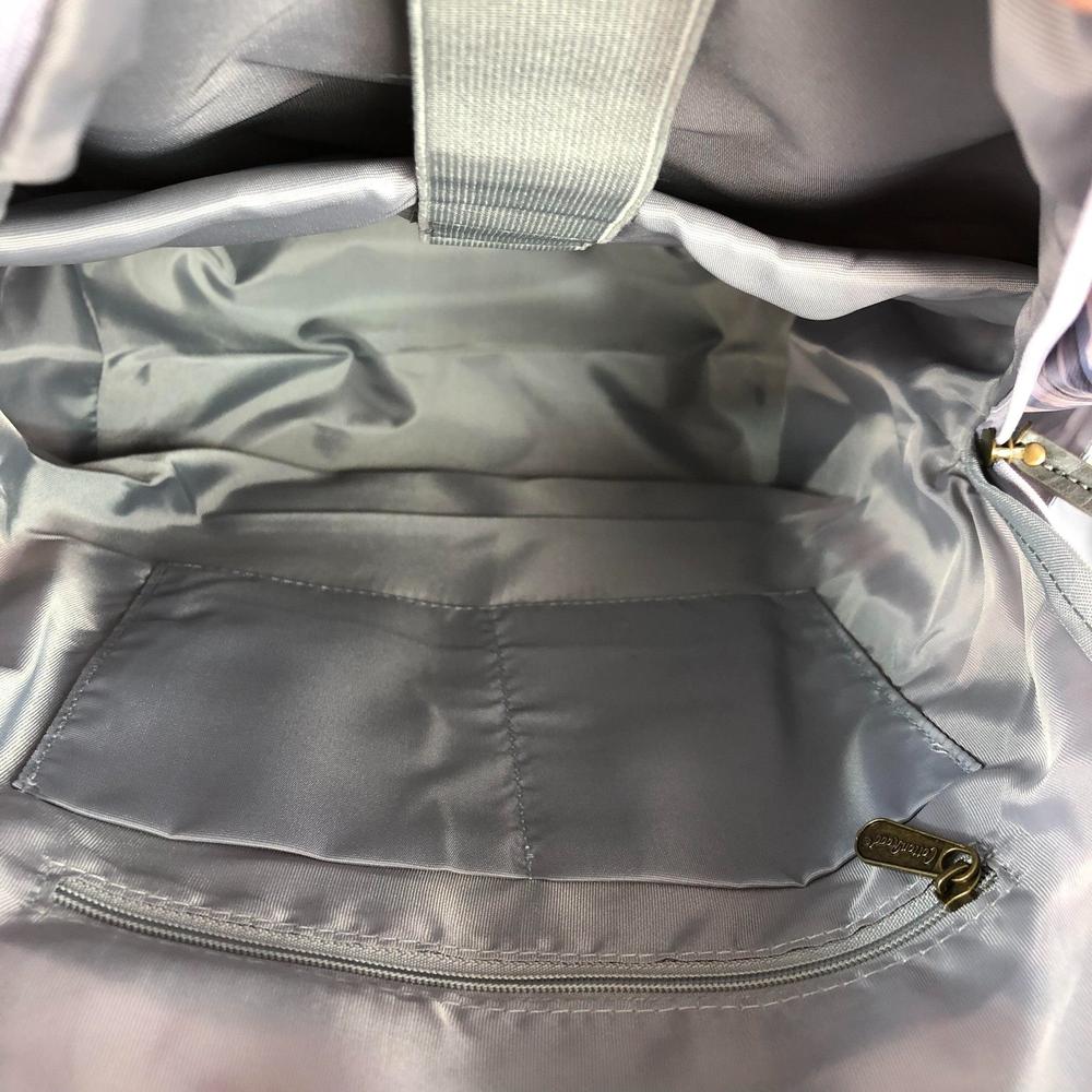 BLUE PVC Cotton Road 15,6" Laptop Backpack with FLOWERS